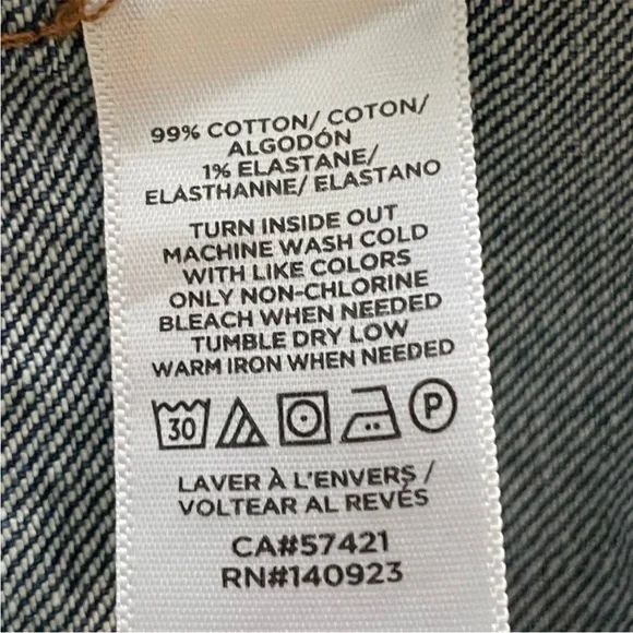 LOFT Cotton Dark Wash Jean Jacket XL - Picture 7 of 10